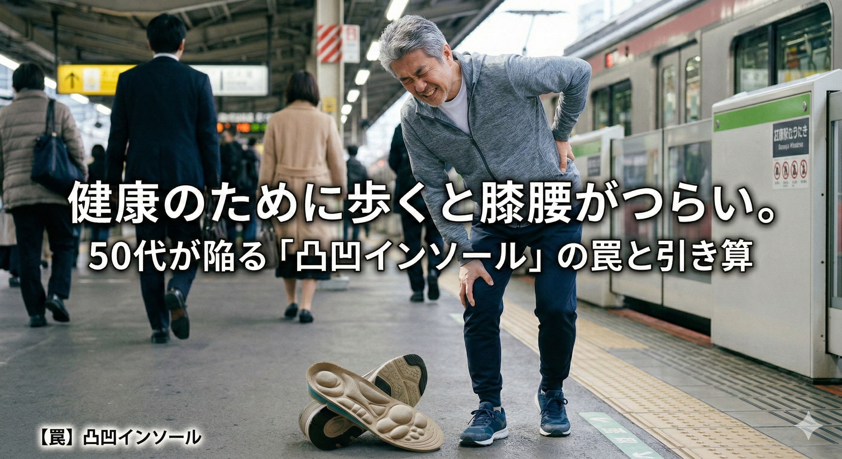 健康のために歩くと膝腰がつらい。50代が陥る「凸凹インソール」の罠と引き算