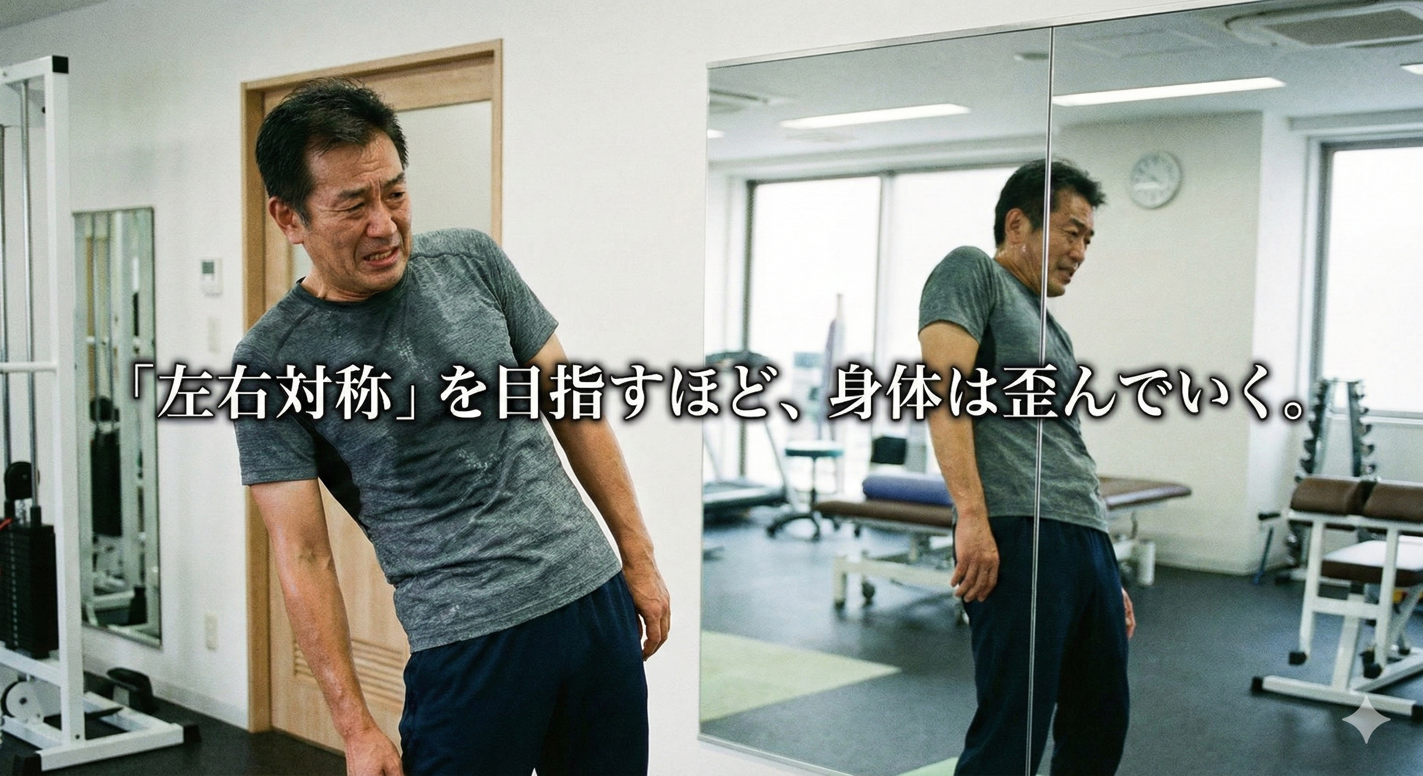 身体を「左右対称」に戻そうとするほど、身体の姿勢は崩れる