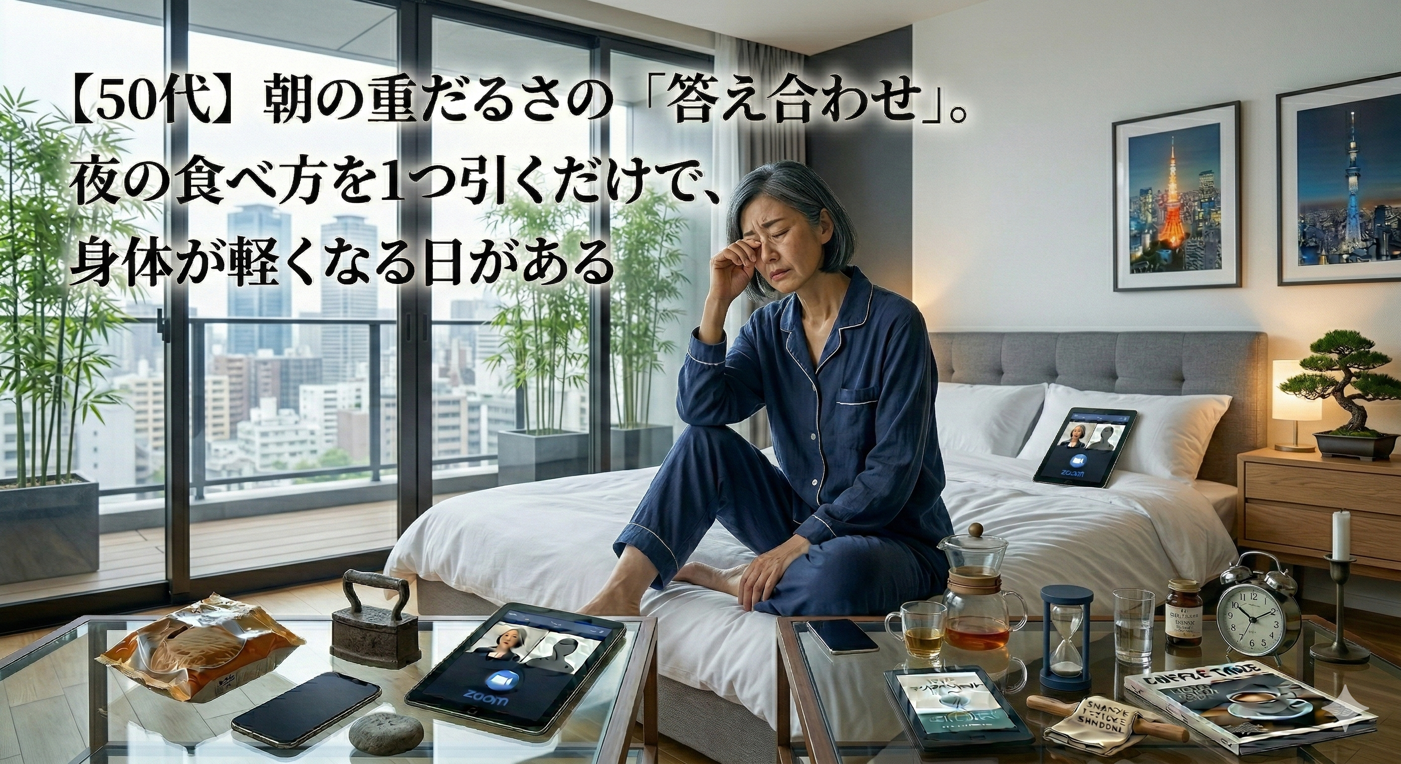 【50代】朝の重だるさの「答え合わせ」。夜の食べ方を1つ引くだけで、身体が軽くなる日がある