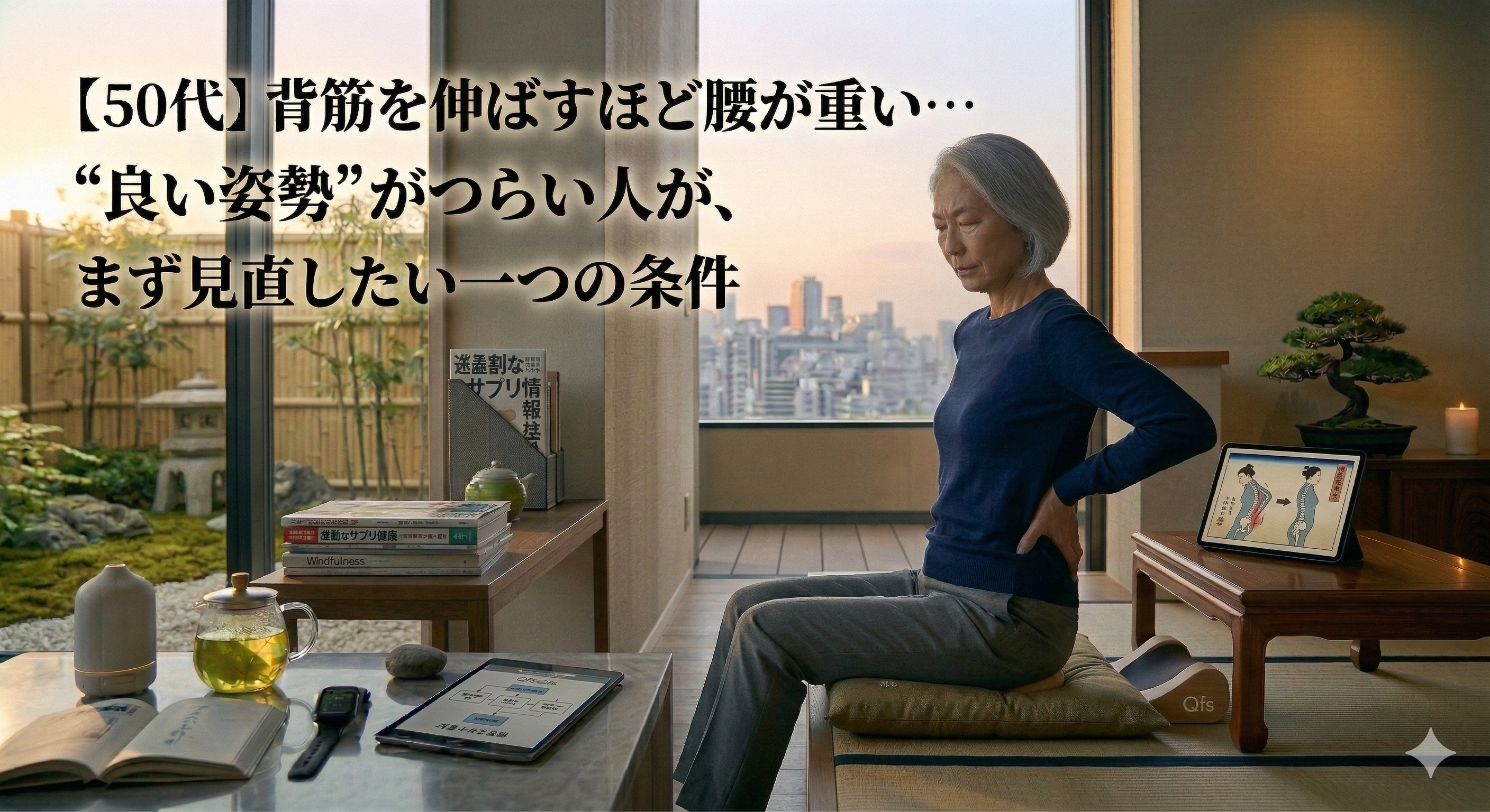 【50代】背筋を伸ばすほど腰が重い…“良い姿勢”がつらい人が、まず見直したい一つの条件